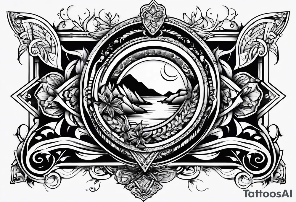 Rectangle frame tattoo idea