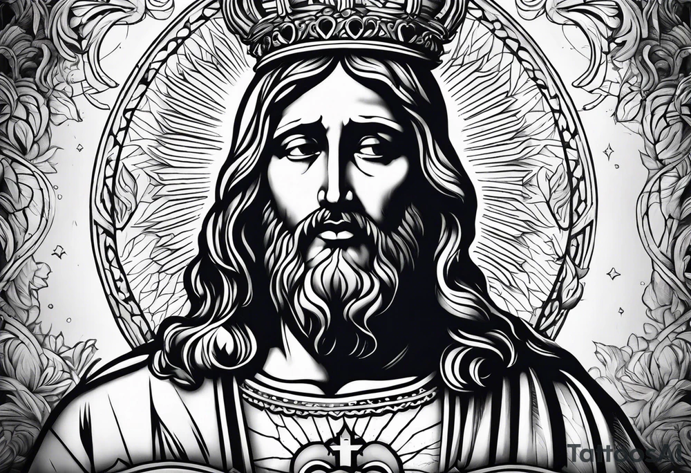 sacred heart of jesus tattoo idea