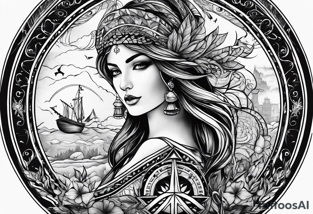 Tattoo describing Not All Those Who Wander Are Lost, describing past life events tattoo idea
