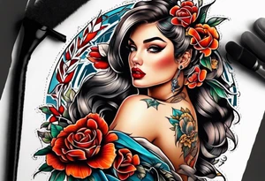 Pin up tattoo idea