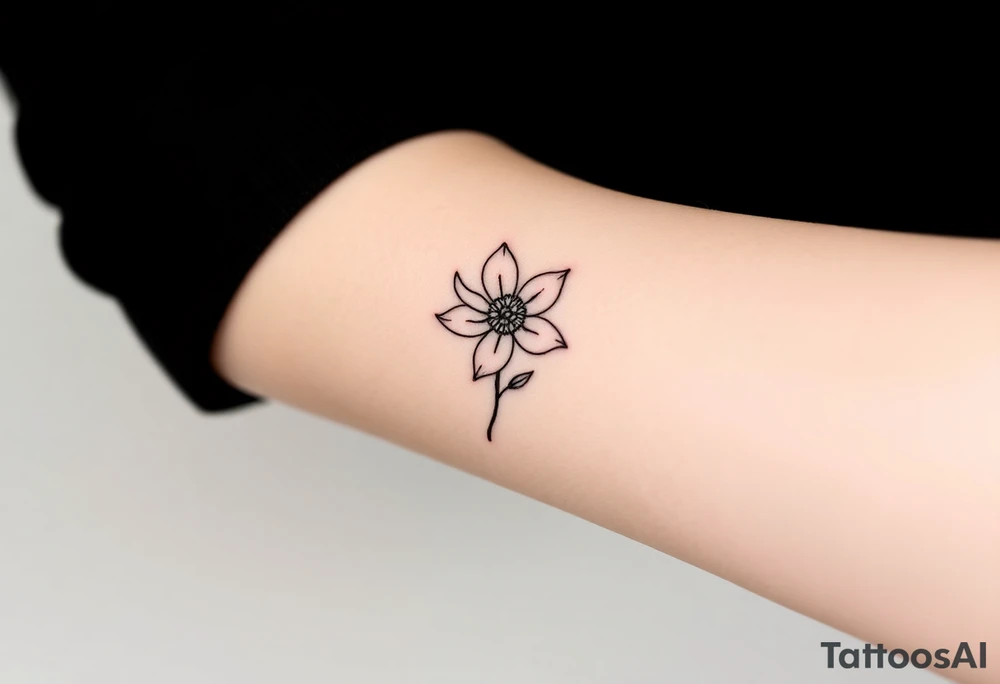 Flower crisântemo e astromelia tattoo idea