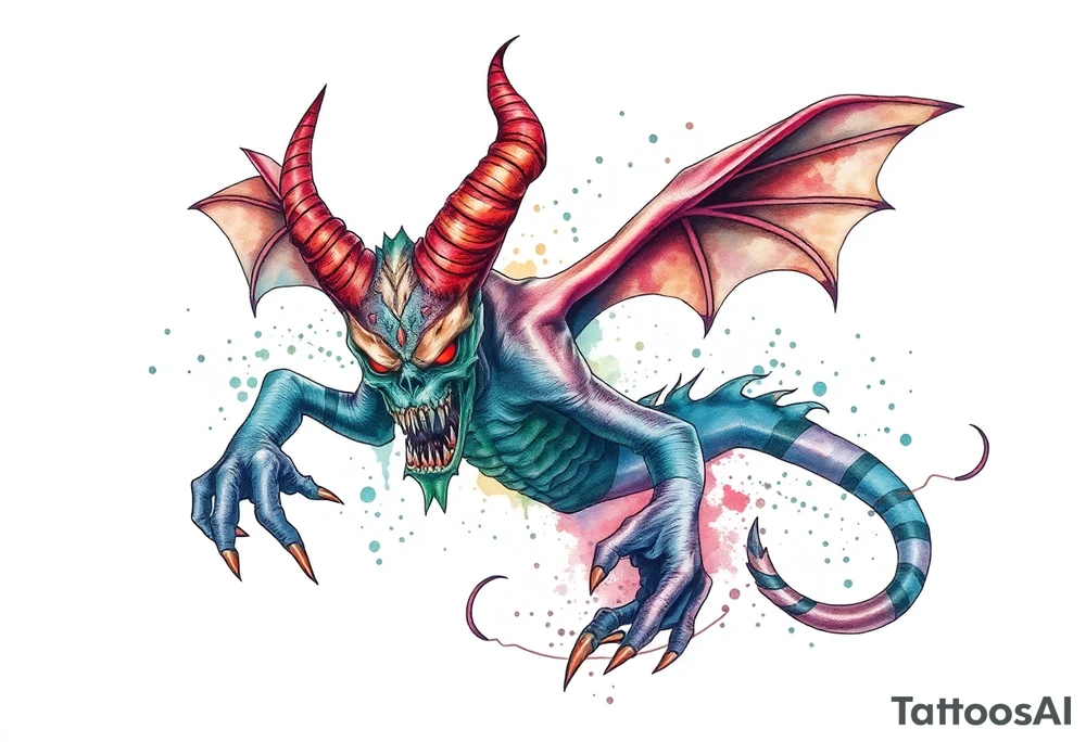 water-demon tattoo idea