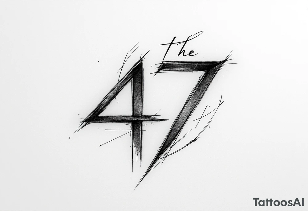 the number 47 tattoo idea