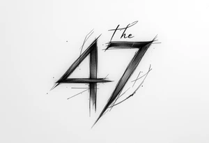 the number 47 tattoo idea