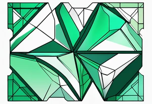 Emerald color Puzzle pieces tattoo idea