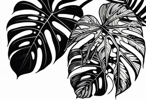 Growing monstera tattoo idea