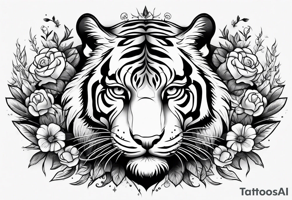 Boxing tiger mom tattoo idea