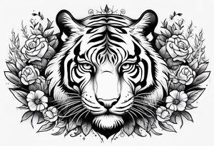 Boxing tiger mom tattoo idea