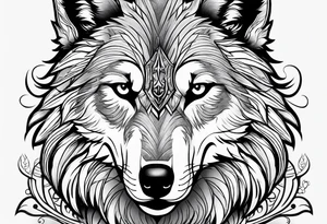 Wolf on guard tattoo idea