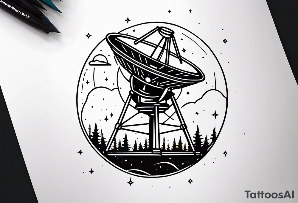 radio telescope tattoo idea