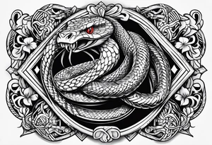 Snake axe tattoo idea