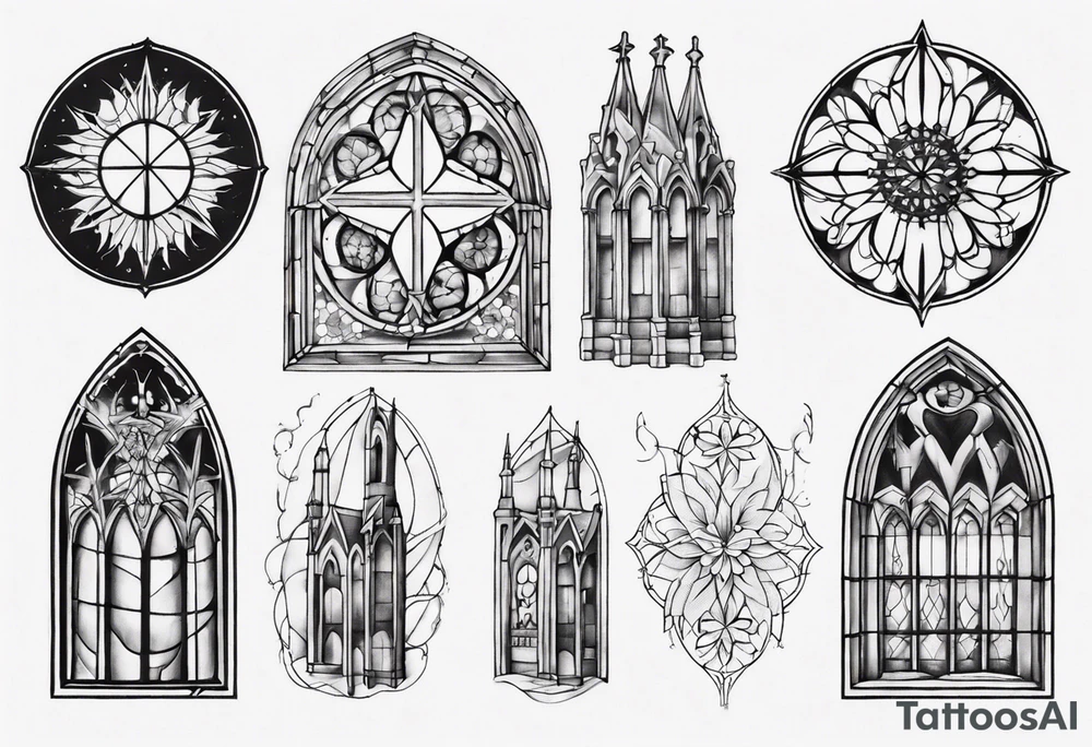 cathedral window tattoo idea