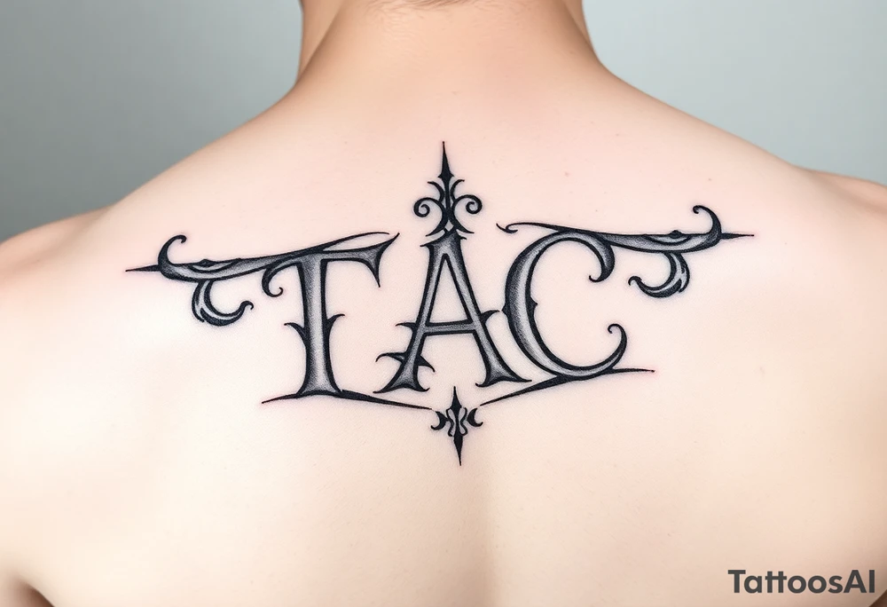 The initials TAC tattoo idea