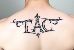 The initials TAC tattoo idea