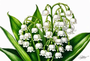 lily of the valley, belladona tattoo idea