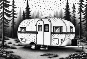 Small camper trailer tattoo idea