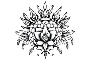 Majestic crown pineapple ,peach vagina,star anus ,diamonds tattoo idea