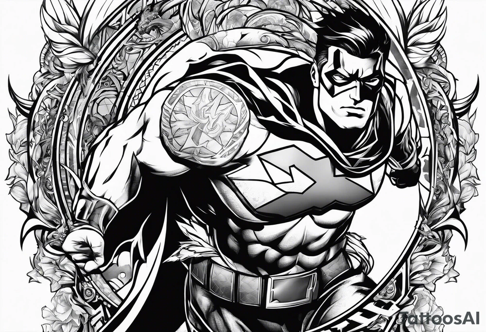 beachbum superhero tattoo idea