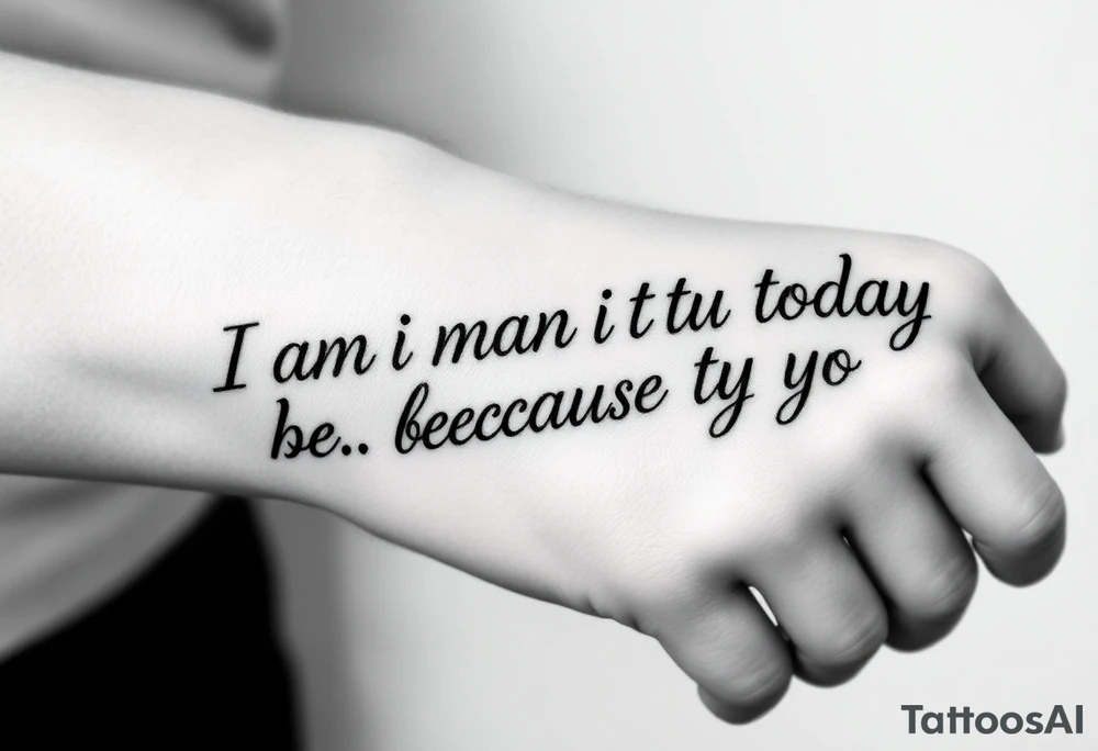 i am the man i am today because of you tattoo idea
