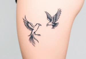 phoenix and eagle tattoo idea