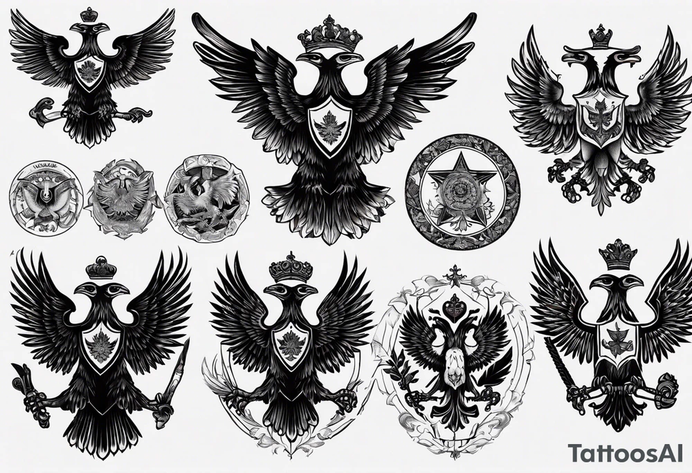 russian eagle tattoo idea