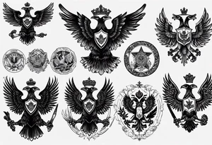 russian eagle tattoo idea
