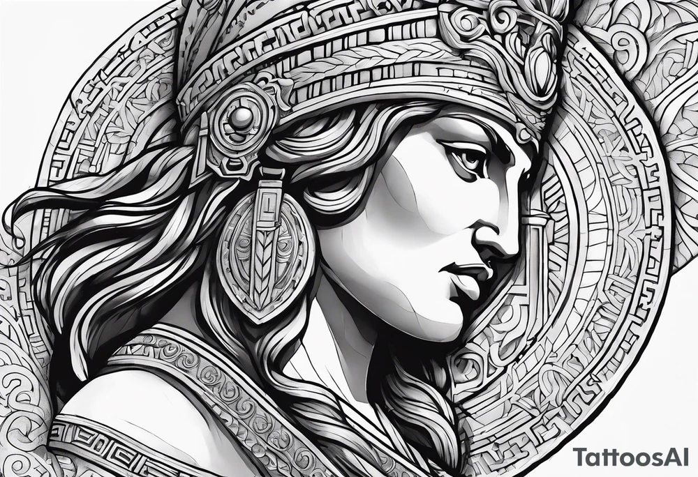 Ancient Greek athenian tattoo idea