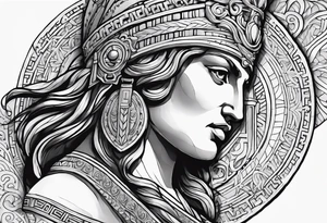 Ancient Greek athenian tattoo idea