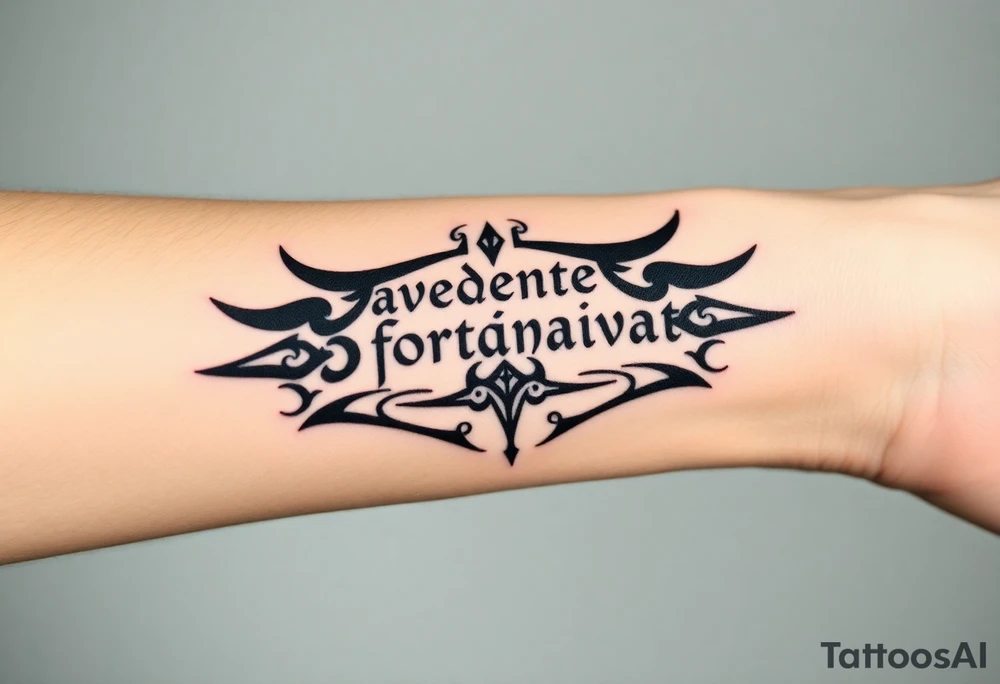 Audentes fortuna iavat quote from Latin, Roman army symbol as well tattoo idea