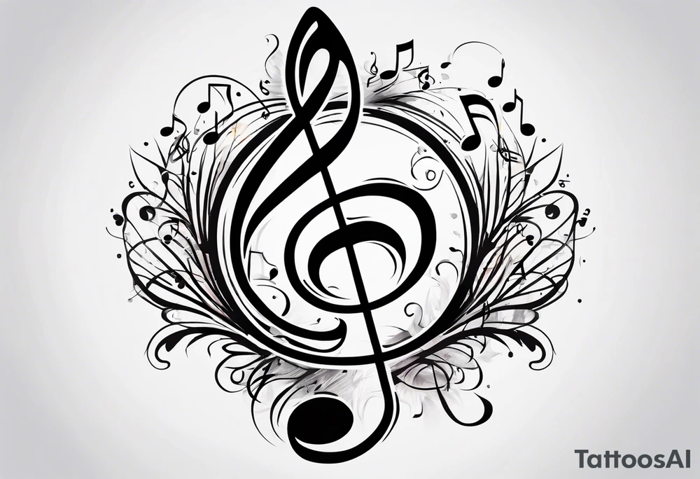 music notes tattoo idea