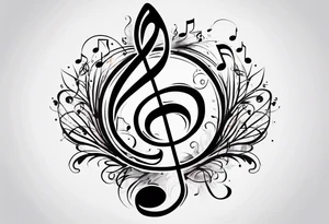 music notes tattoo idea