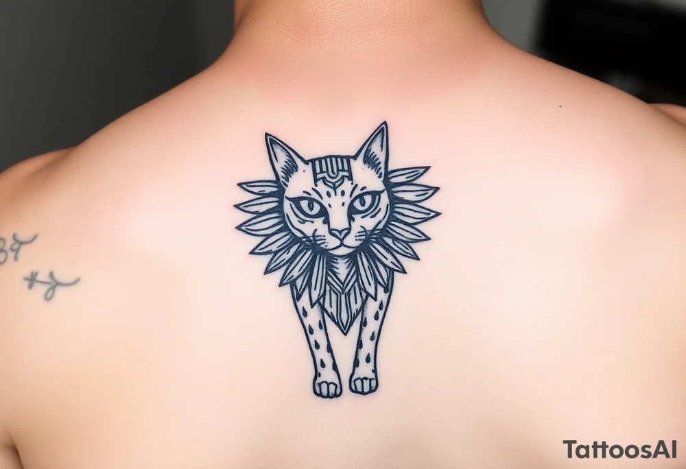 Egyptian cat tattoo idea
