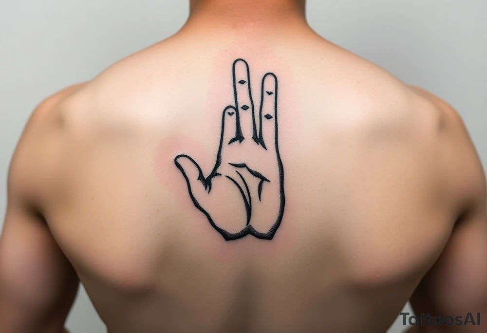 Buddha hand making 'like' gesture. Thumbprint is a social media logo. Dotwork style, black ink, 7cm. tattoo idea