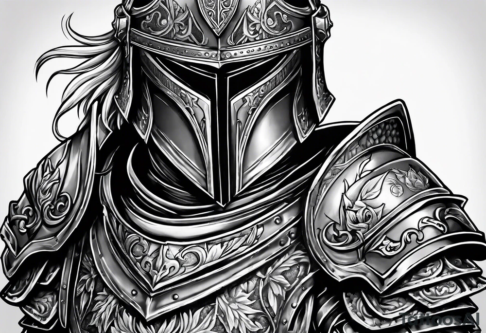 knight in heavy armor tattoo idea