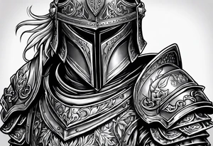 knight in heavy armor tattoo idea