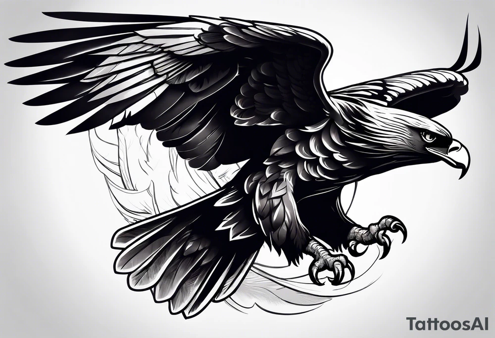 black eagle tattoo idea