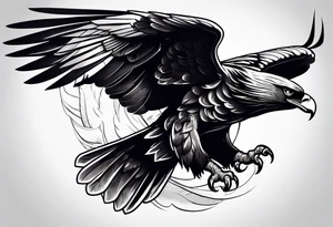 black eagle tattoo idea