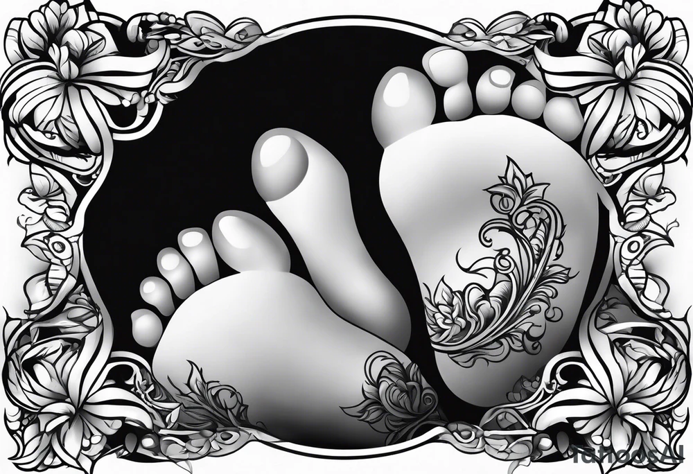 Baby feet tattoo idea