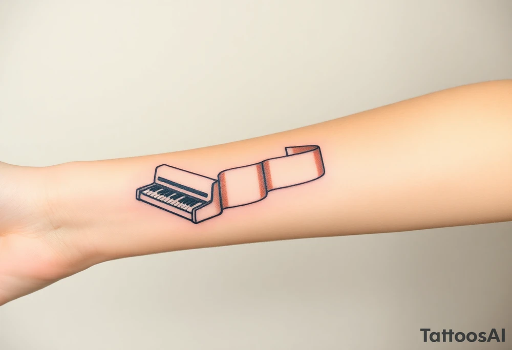 Grand piano tattoo idea
