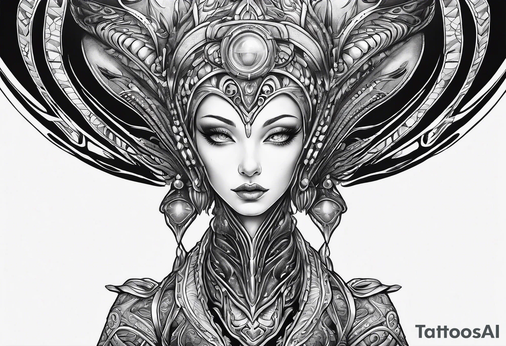 Alien space tattoo idea