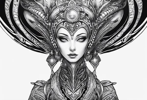 Alien space tattoo idea