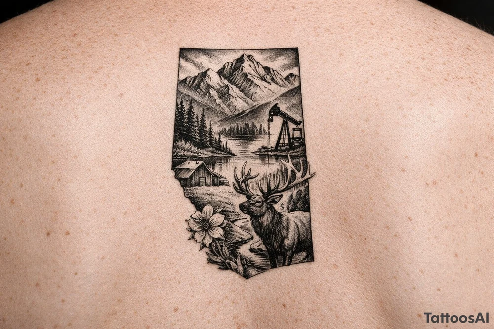 alberta canada themed tattoo idea