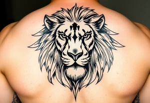 powerful majestic lion for cover up tattoo tattoo idea