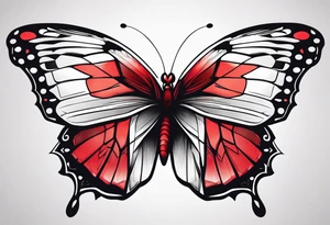 red butterfly tattoo idea