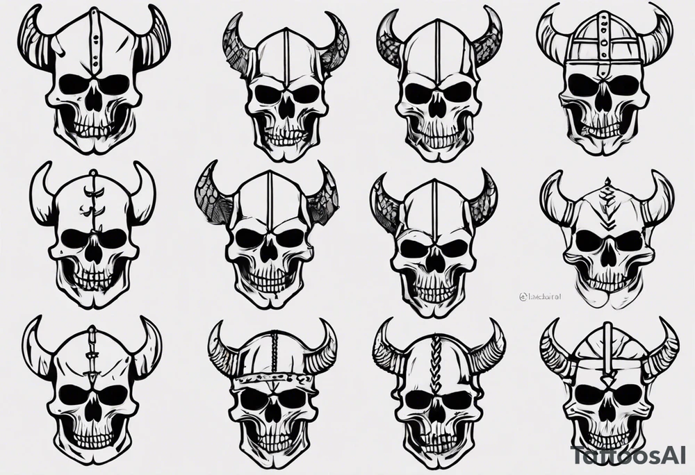 i want a tattoo of a big viking skeleton head tattoo idea