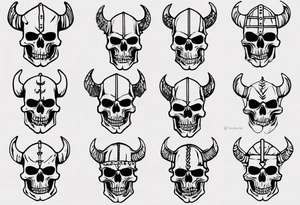 i want a tattoo of a big viking skeleton head tattoo idea