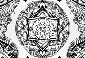Twin flame linear symbol tattoo idea