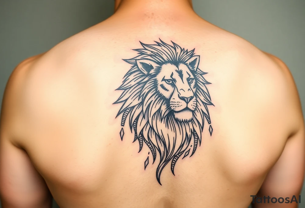 faravahar and lion tattoo idea