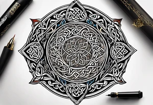 the celtic words for love and strength tattoo idea