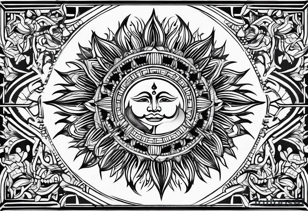 Filipino sun tattoo idea